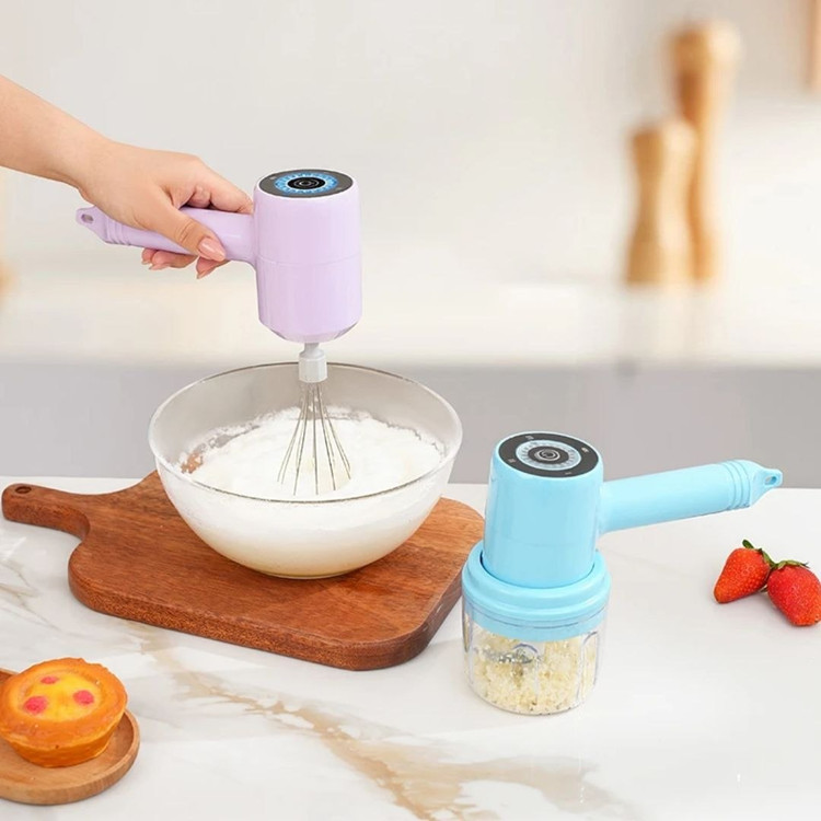 Multifunctional Cordless Rechargeable Blender and Chopper Mini Portable Mixer and Food Processor with USB Charging