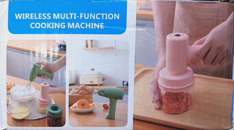 Multifunctional Cordless Rechargeable Blender and Chopper Mini Portable Mixer and Food Processor with USB Charging
