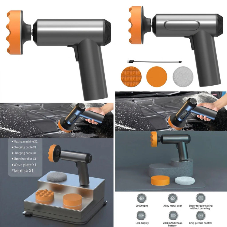 Wireless car polisher and wax machine model LIYANG-02 – 80 watts, 1300 rpm